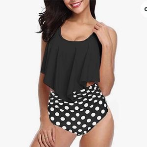 Women's polka dot high waisted bikini